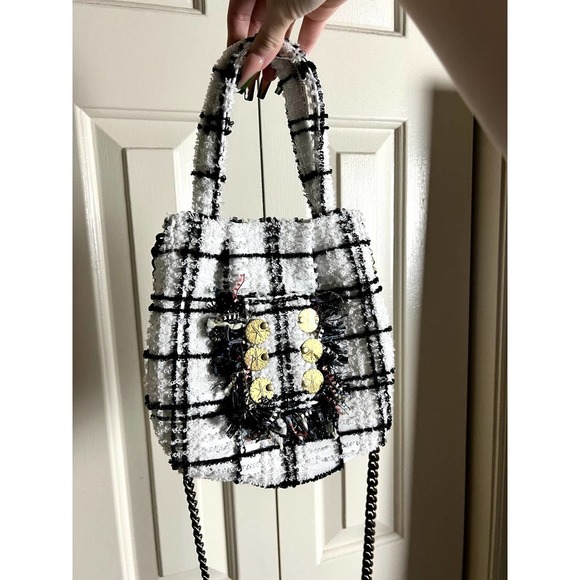 Kooreloo Mini Book Tote Paloma Black & White NWOT - Picture 2 of 7